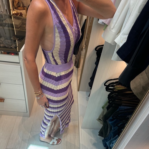 DODO BAR OR June Striped Pointelle Knit Maxi skirt. - Picture 4 of 9